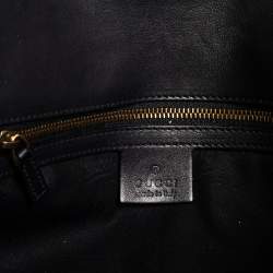 Pre Owned Gucci Black Leather Studded Clutch
