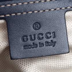 Pre Owned Gucci Beige/Blue GG Supreme Canvas Flat Messenger Bag