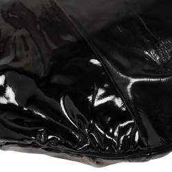 Pre Owned Gucci Black Patent Leather Large Hysteria Hobo