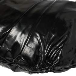 Pre Owned Gucci Black Patent Leather Large Hysteria Hobo