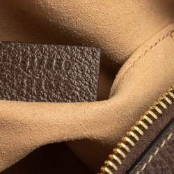 Pre Owned Gucci Beige/Ebony GG Supreme Canvas and Leather Mini Ophidia Crossbody Bag