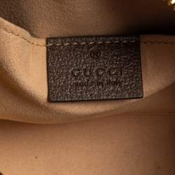 Pre Owned Gucci Beige/Ebony GG Supreme Canvas and Leather Mini Ophidia Crossbody Bag