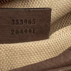 Pre Owned Gucci Brown Nubuck Mini Soho Disco Chain Crossbody Bag