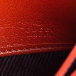 Pre Owned  محفظة غوتشي كونتيننتال جلد مايكروغوتشيسيما برتقالي