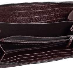 مملوكة مسبقًا محفظة غوتشي جلد وكانفاس جي جي عاجي/بيج بسحاب محيط