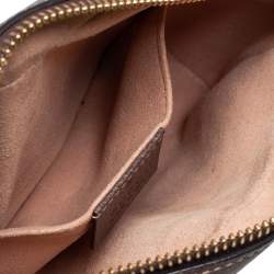 Pre Owned Gucci Beige/Ebony GG Supreme Canvas and Leather Mini Ophidia Crossbody Bag
