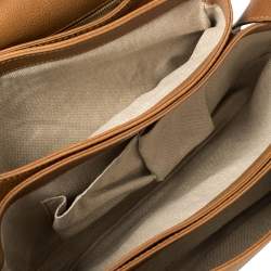 Pre Owned Gucci Beige/Brown GG Canvas and Leather Medium Marrakech Tassel Messenger Bag