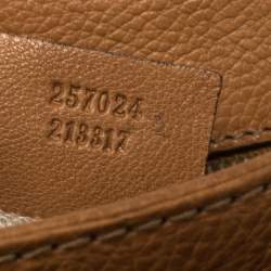 Pre Owned Gucci Beige/Brown GG Canvas and Leather Medium Marrakech Tassel Messenger Bag