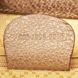 مملوكة مسبقًا Gucci Brown Suede Bamboo Drawstring Backpack