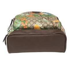 Pre Owned Gucci Multicolor GG Supreme Tian Print Canvas and Leather Backpack