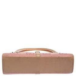 مملوكة مسبقًا Gucci Pink GG Canvas and Leather Trim Jackie Shoulder Bag