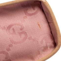 مملوكة مسبقًا Gucci Pink GG Canvas and Leather Trim Jackie Shoulder Bag