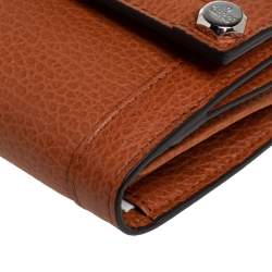Pre Owned Gucci Tan Leather Continental Wallet