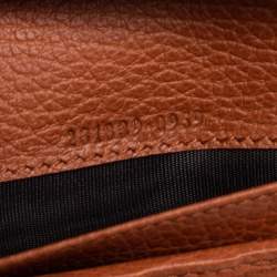 Pre Owned Gucci Tan Leather Continental Wallet