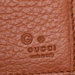 Pre Owned Gucci Tan Leather Continental Wallet