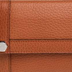 Pre Owned Gucci Tan Leather Continental Wallet