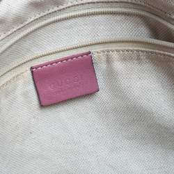 Pre Owned Gucci Fuchsia Micro Guccissima Leather Medium Sukey Tote