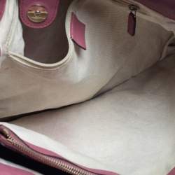 Pre Owned Gucci Fuchsia Micro Guccissima Leather Medium Sukey Tote