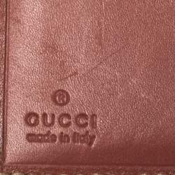 Pre Owned Gucci Pink Guccissima Leather French Wallet