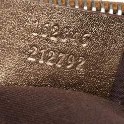 مملوكة مسبقًا Gucci Brown GG Nylon and Leather Princy Wristlet Clutch