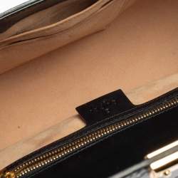 Pre Owned حقيبة كتف غوتشي بقفل جلد بنقوش غوتشيسيما أخضر متوسطة