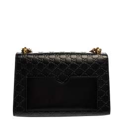 Pre Owned حقيبة كتف غوتشي بقفل جلد بنقوش غوتشيسيما أخضر متوسطة