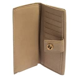 Gucci Beige Leather Interlocking G Continental Wallet