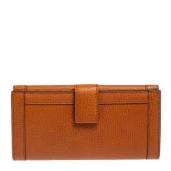 Pre Owned محف ظة غوتشي كونتنينتال جلد بني فاتح 