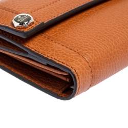 Pre Owned محفظة غوتشي كونتنينتال جلد بني فاتح 