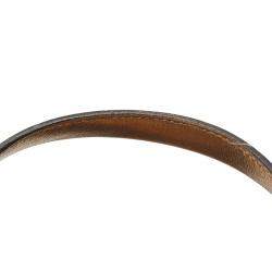 مملوكة مسبقًا حقيبة ساتشل غوتشي جلد وسويدي أسود / ذهبي ميتاليك