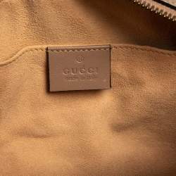 مملوكة  مسبقًا Gucci Beige Matelasse Leather Small GG Marmont Shoulder Bag