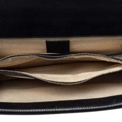 Pre Owned Gucci Black Leather Small Dionysus Shoulder Bag