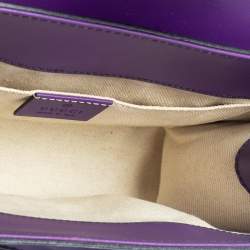 Pre Owned حقيبة كتف غوتشي إيميلي بسلسلة صغيرة جلد غوتشيسيما بنفسجي 