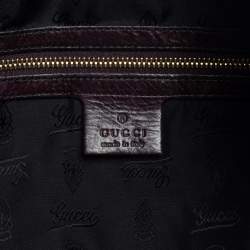 مملوكة مسبقًا Gucci Burgundy Leather Large Hysteria Tote