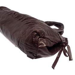 مملوكة مسبقًا Gucci Burgundy Leather Large Hysteria Tote