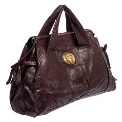 مملوكة مسبقًا Gucci Burgundy Leather Large Hysteria Tote