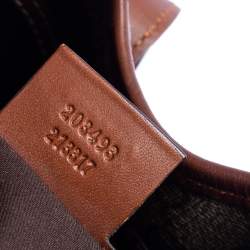 Pre Owned Gucci Beige/Brown GG Supreme Canvas and Leather Large Joy Tote