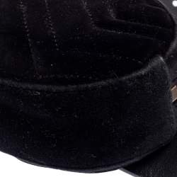 Pre Owned حقيبة غوتشي حزام مارمونت GG  قطيفة ماتيلاس وجلد أسود 