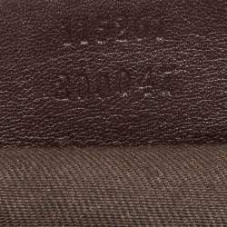 Pre Owned Gucci Dark Brown Guccissima Leather Zip Pouch