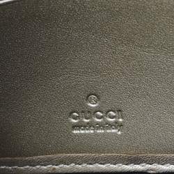 Gucci Beige/Metallic GG Canvas and Leather Mayfair Zip Around Wallet