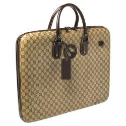 Pre Owned Gucci GG Supreme Interlocking G Garment Hard Case Travel Bag