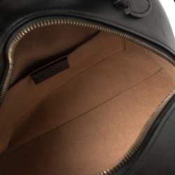 Pre Owned Gucci Black Matelassé Leather GG Marmont Backpack
