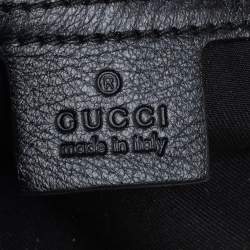 مملوكة مسبقًا حقيبة هوبو غوتشي بيلهام متوسطة مرصعة جلد أسود 