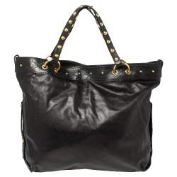 Pre Owned حقيبة يد غوتشي ايرينا كبيرة جلد أسود 