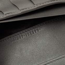 Pre Owned Gucci Grey Microguccissima Leather Continental Wallet