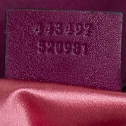 مملوكة مسبقًا حقيبة كتف غوتشي مارمونت جي جي صغيرة قطيفة ماتيلاس أرجواني