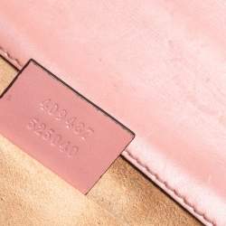 Pre Owned Gucci Pink Guccissima Leather Small Padlock Shoulder Bag