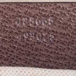 مملوكة مسبقًا Gucci Beige/Ebony GG Supreme Chevron Canvas Medium Zip Pouch