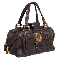Gucci Grey Guccissima Leather Aviatrix Boston Bag