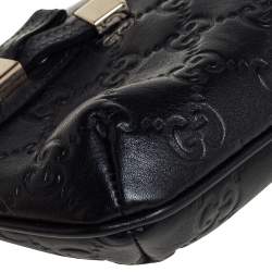 مملوكة مسبقًا حقيبة كلتش غوتشي حمالة معصم برينسي جلد غوتشيسيما أسود